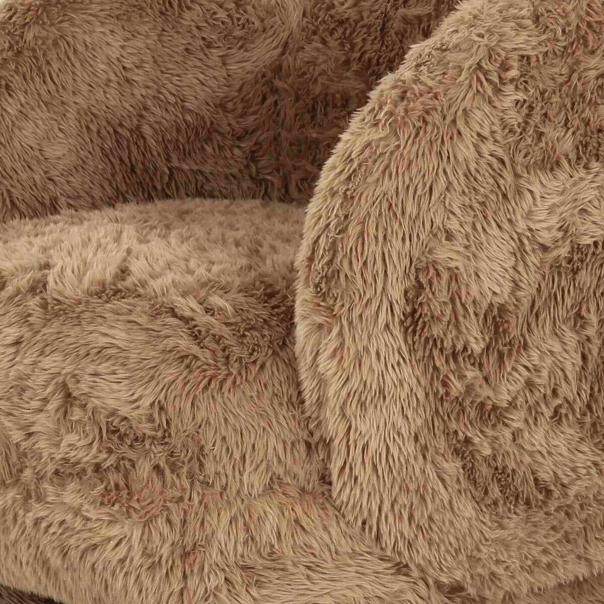 Kiki Dark Taupe Vegan Shearling Accent Chair