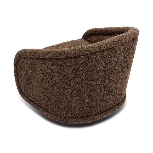 Rory Chocolate Brown Boucle Swivel Chair