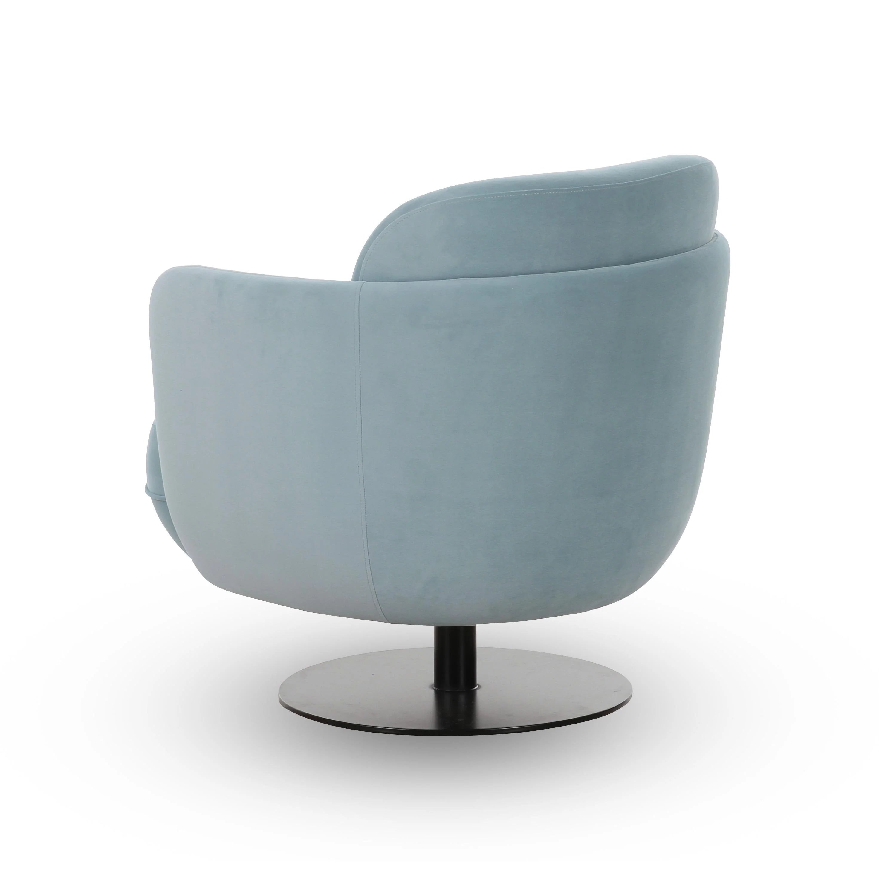 Solange Performance Velvet Swivel Accent Chair