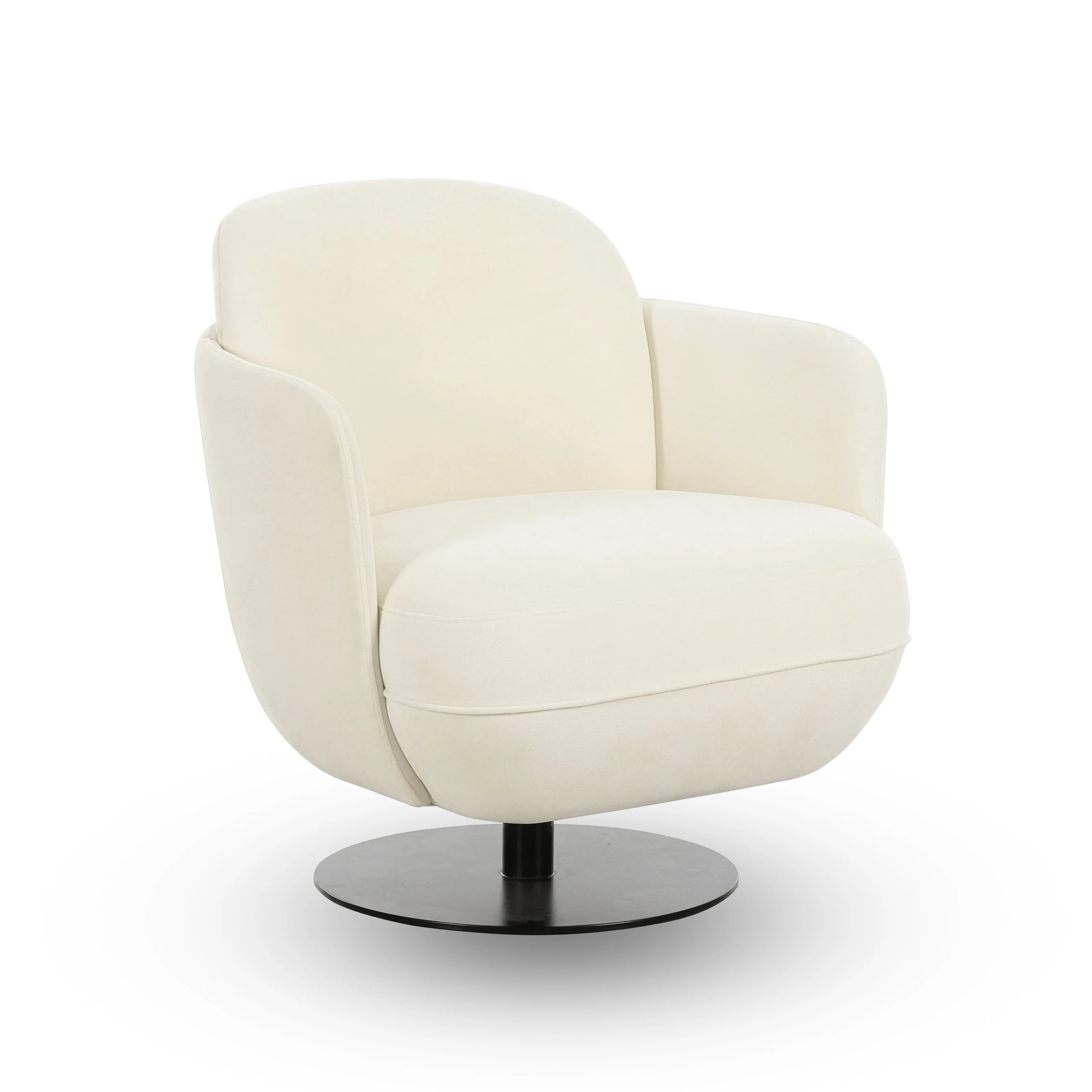 Solange Performance Velvet Swivel Accent Chair