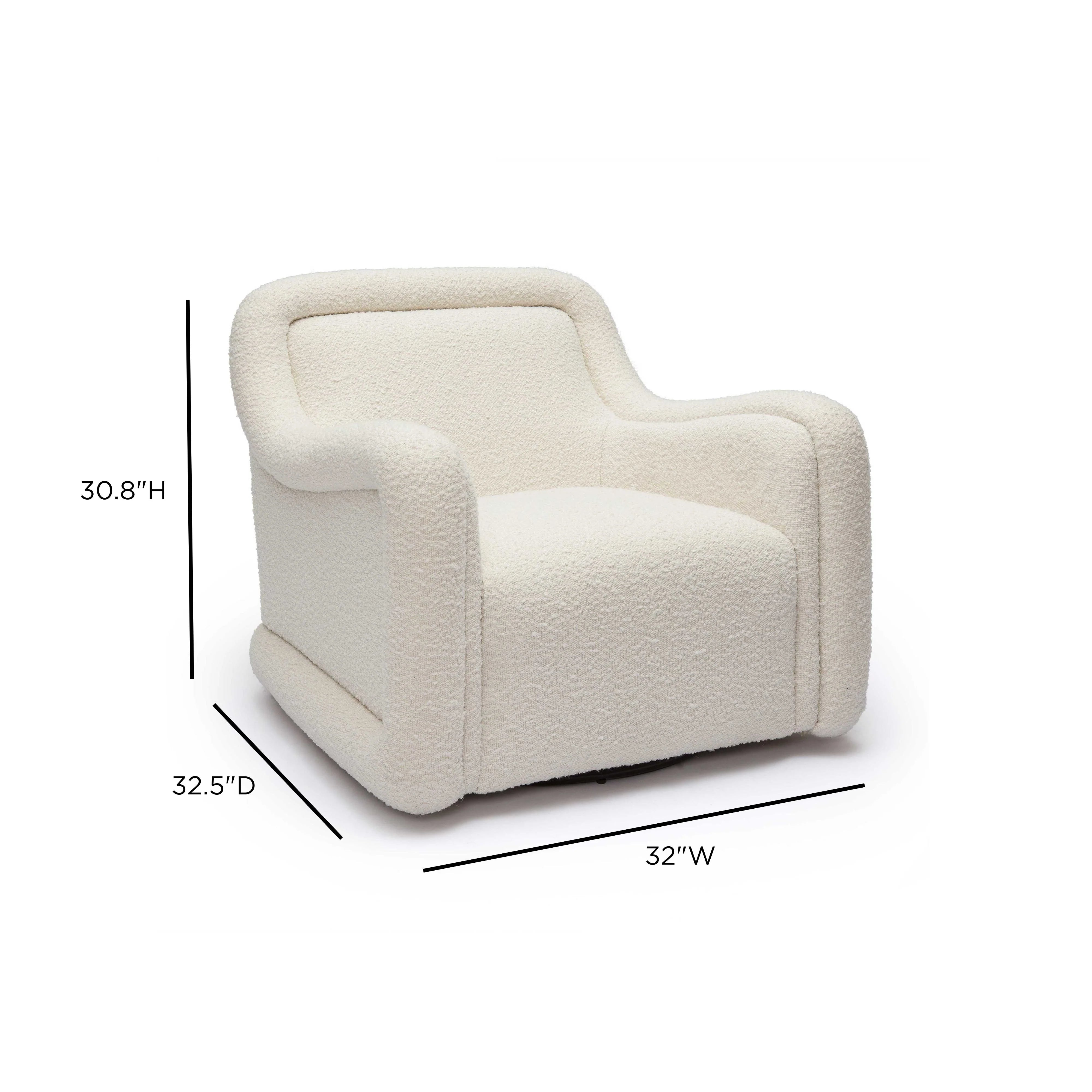 Charli Performance Boucle Swivel Chair