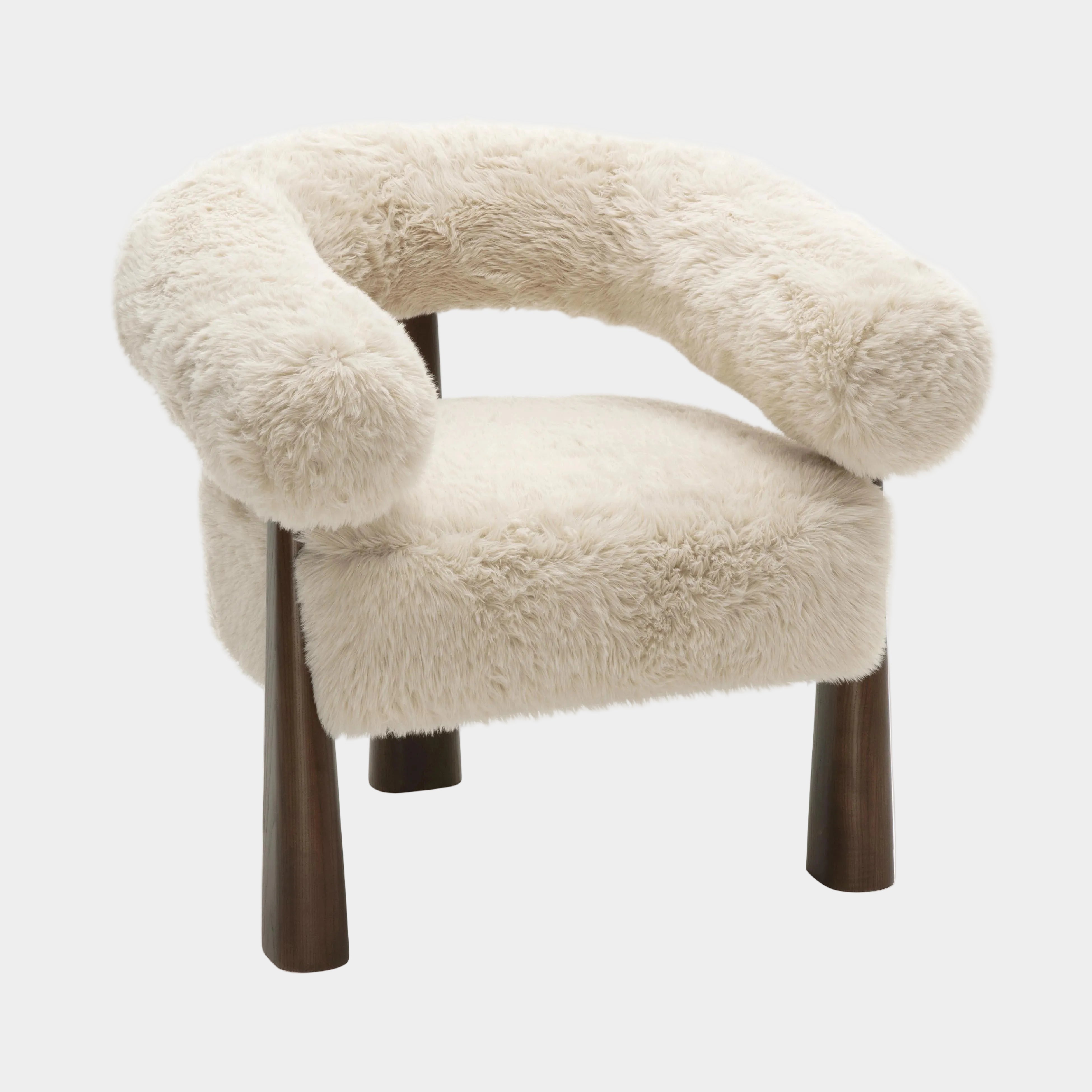 Spara Contract-Grade Straight Vegan Shearling Accent Chair