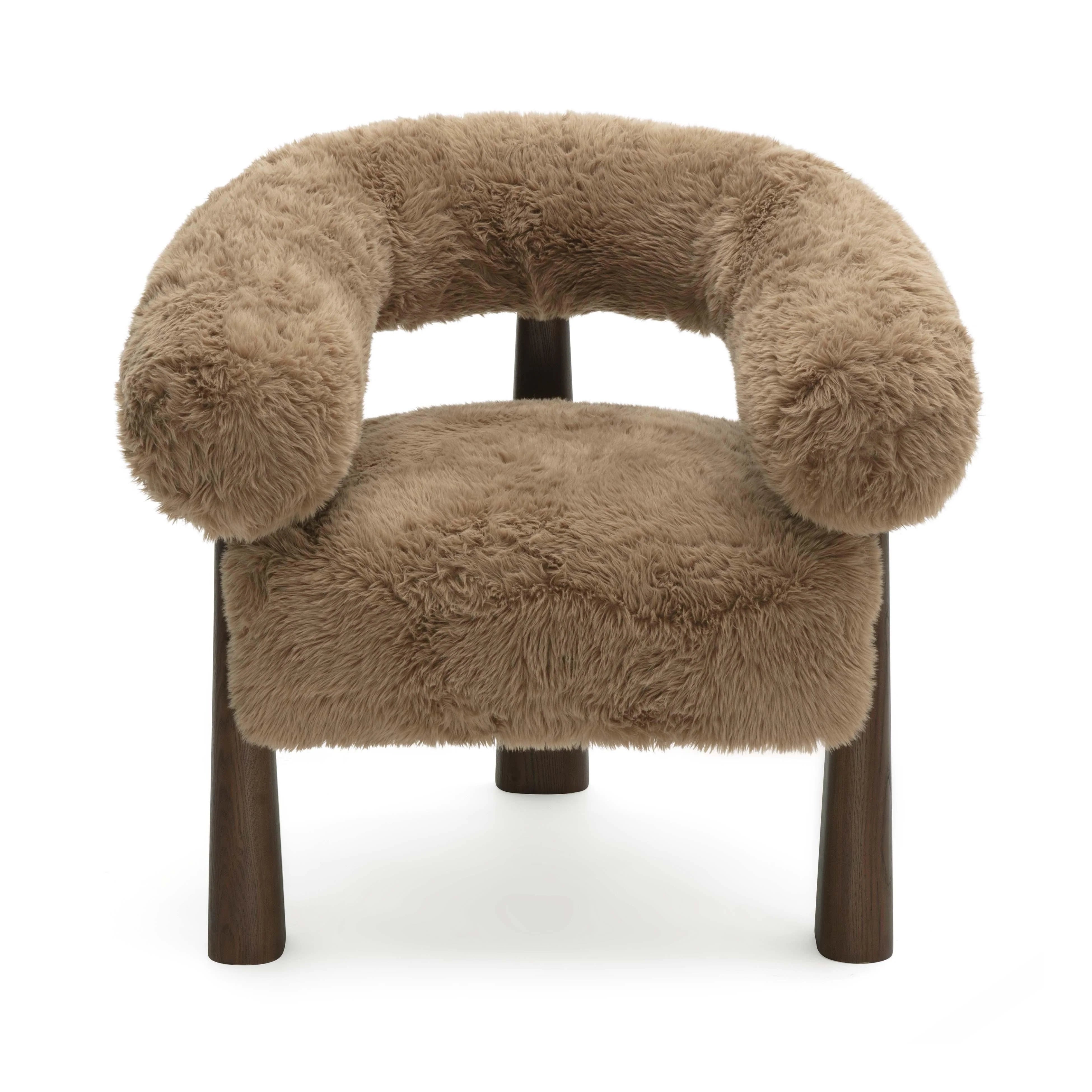 Spara Contract-Grade Straight Vegan Shearling Accent Chair