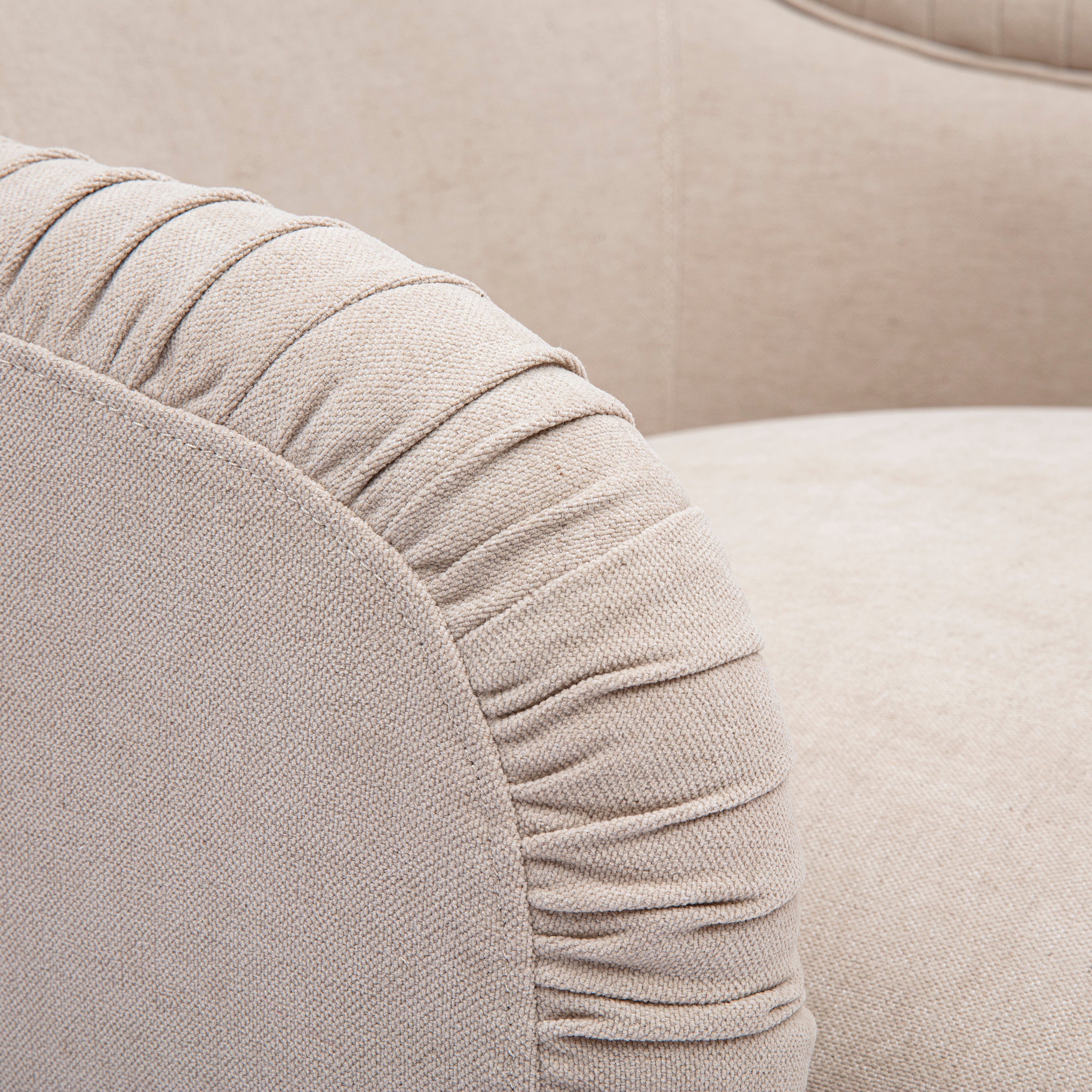 Pamela Tan Performance Chenille Tasseled Lounge Accent Chair