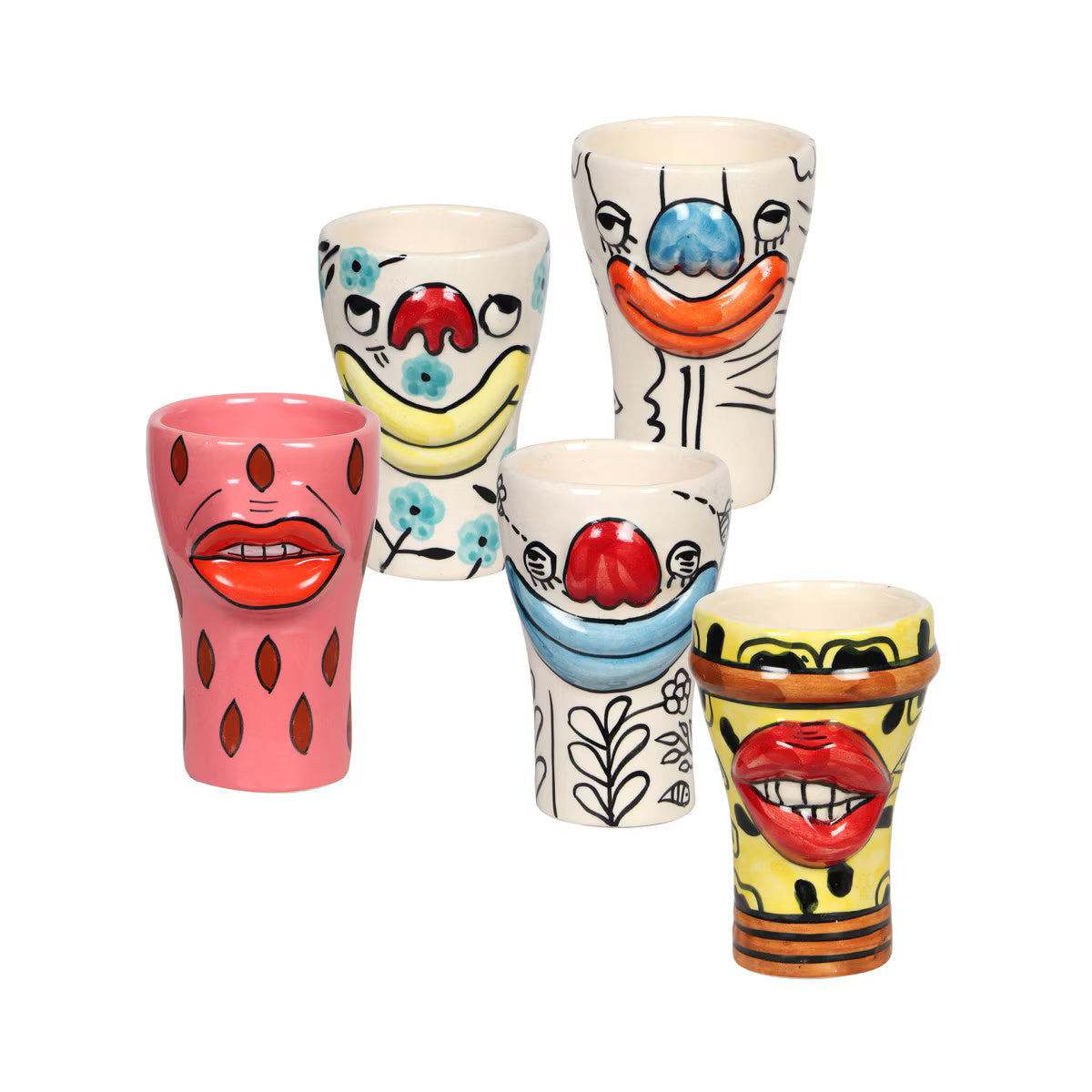 Velma Collection - Set of all 5 Ceramic Glasses