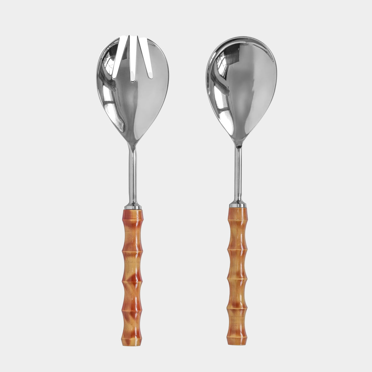 Bamboozled Stainless Steel Salad Serving Spoons - Set of 2