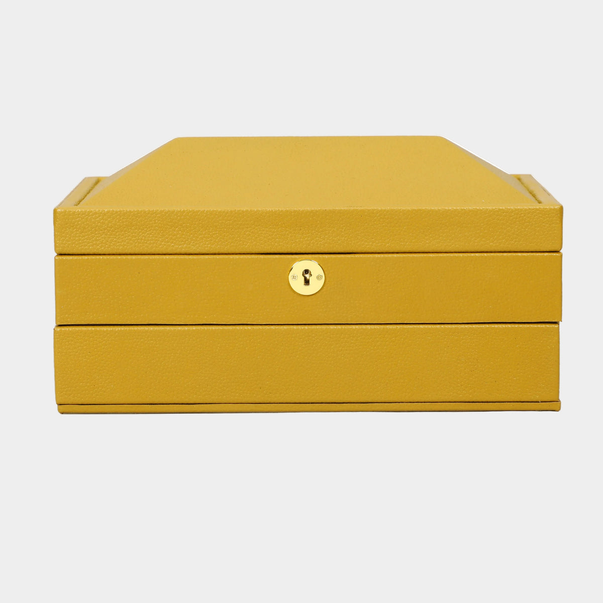 Knox Mustard Yellow Vegan Leather Contract-Grade Jewelry Box