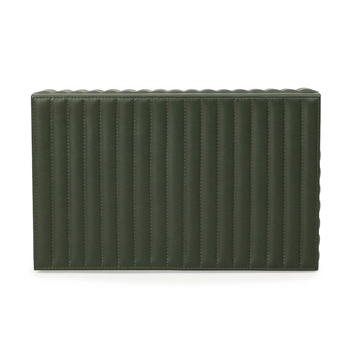 Eton Ribbed Green Vegan Leather Contract-Grade Storage Box
