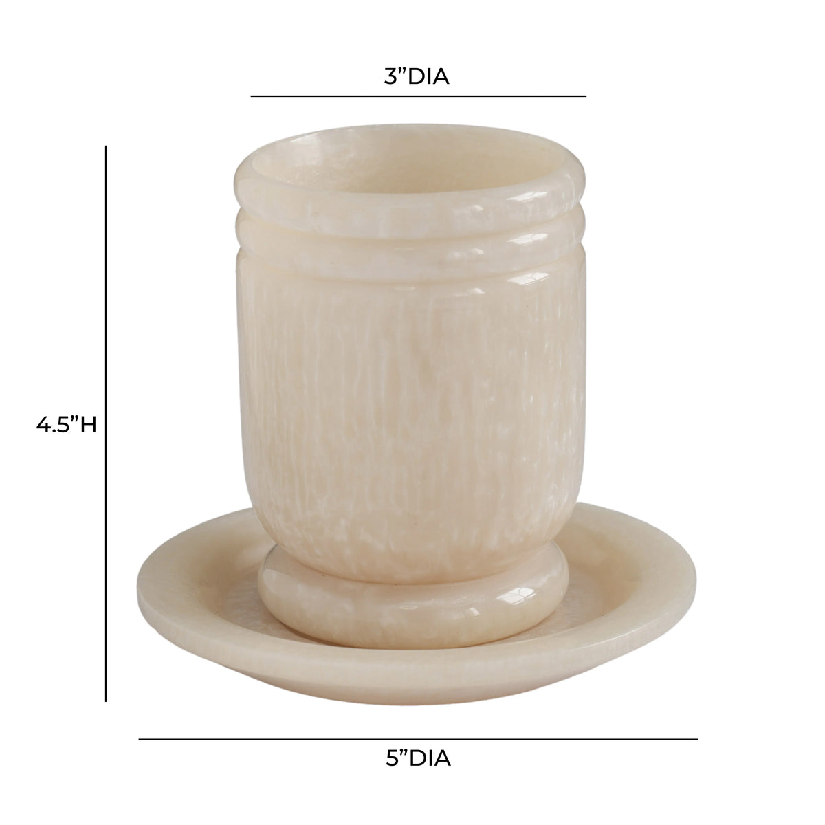 Channeled Swirl Resin Kiddush Cup