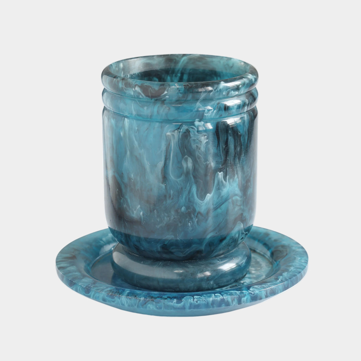 Channeled Swirl Resin Kiddush Cup