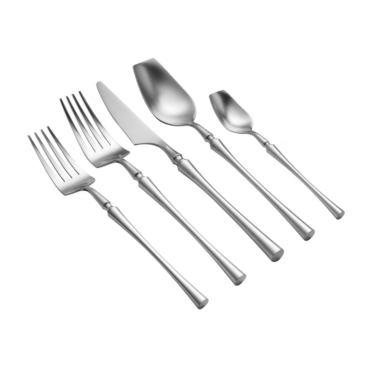 Millie Brushed Silver Stainless Steel Flatware - Set of 20 Pieces