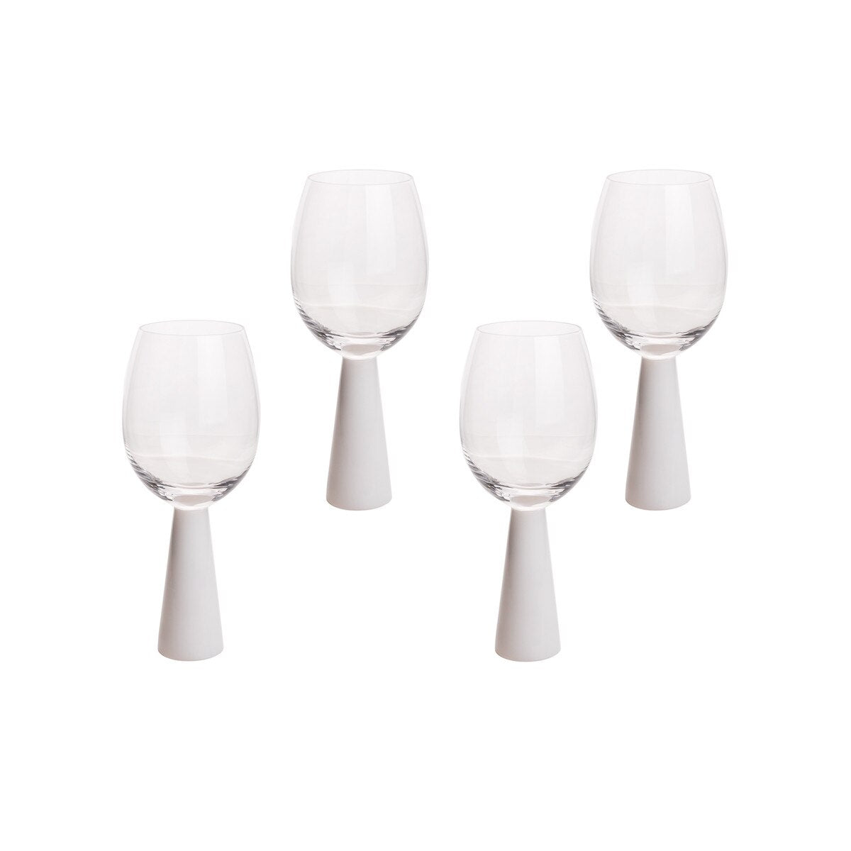 Rose Wine Glasses - Set of 4