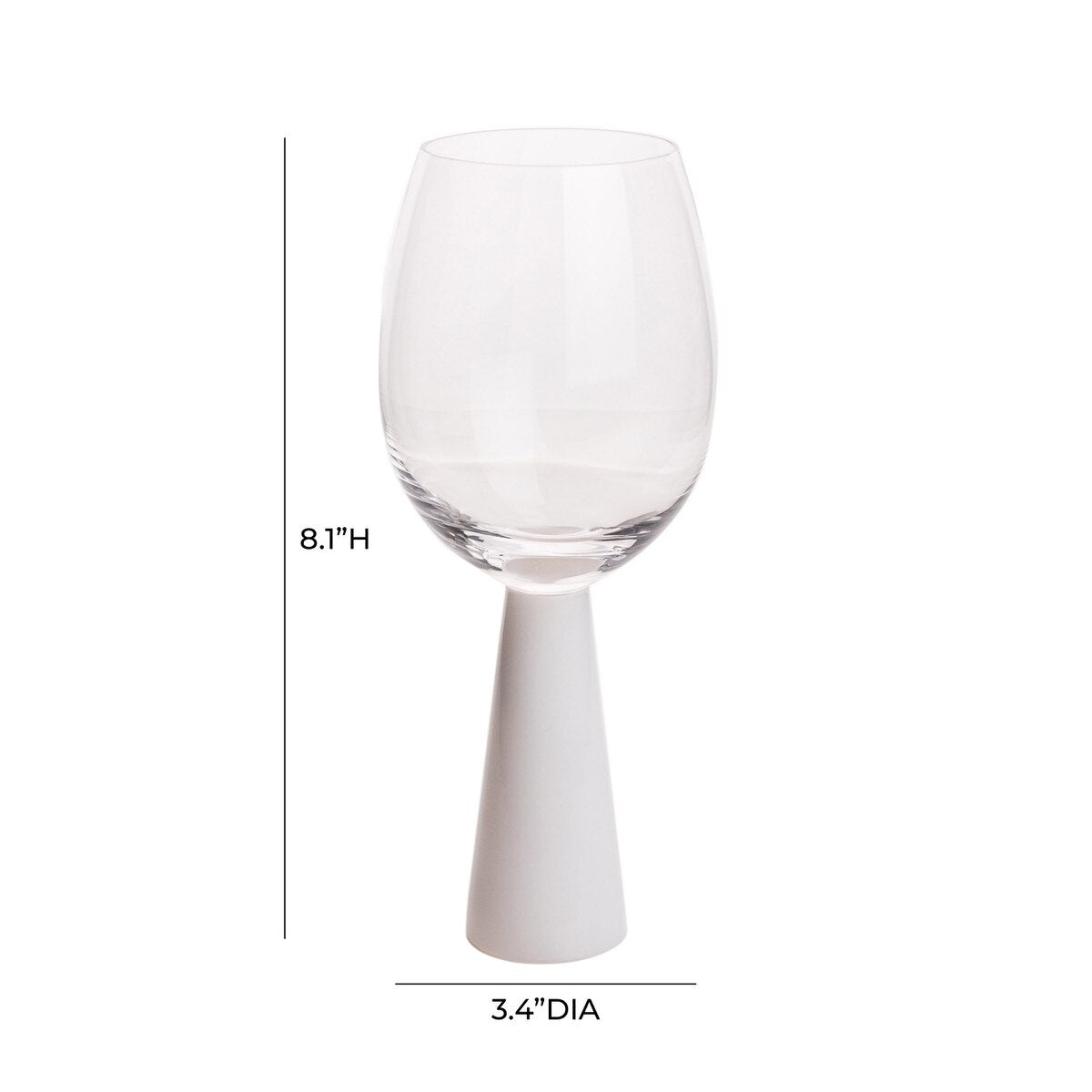 Rose Wine Glasses - Set of 4