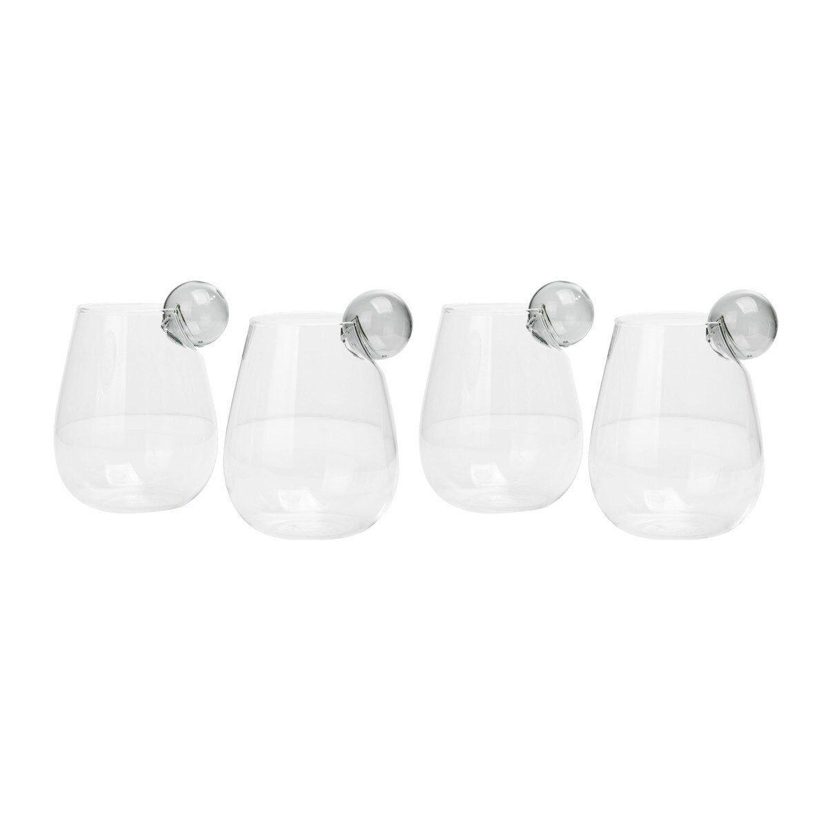 Verre à eau transparent Boule - Lot de 4