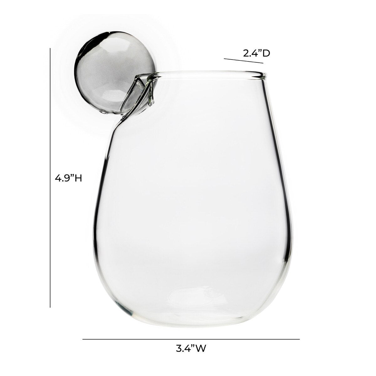 Verre à eau transparent Boule - Lot de 4