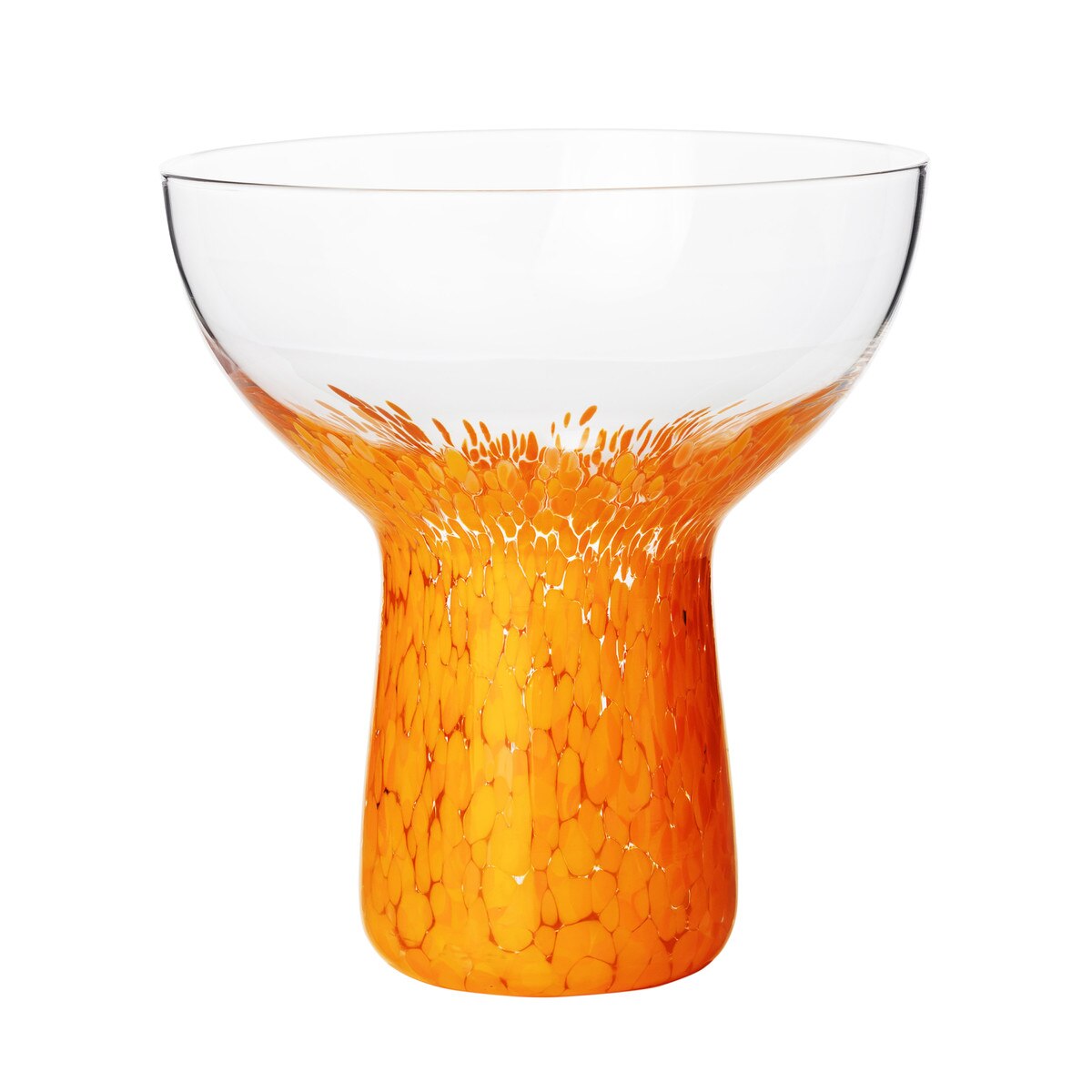 Dottie Clear Orange Dots Cocktail Glass - Set of 4