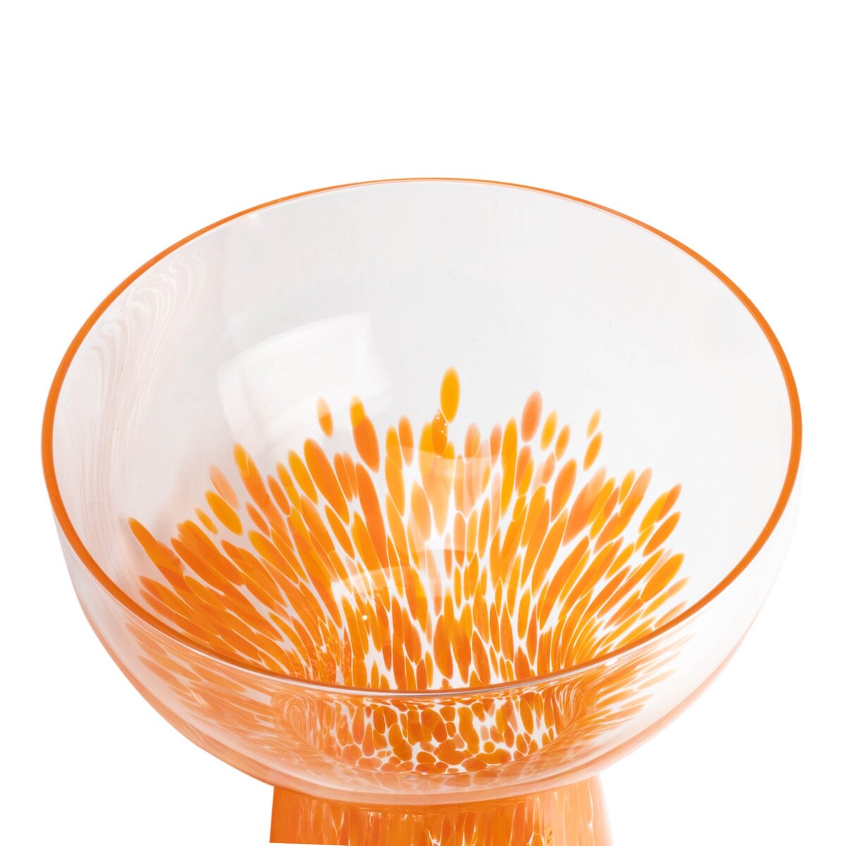 Dottie Clear Orange Dots Cocktail Glass - Set of 4