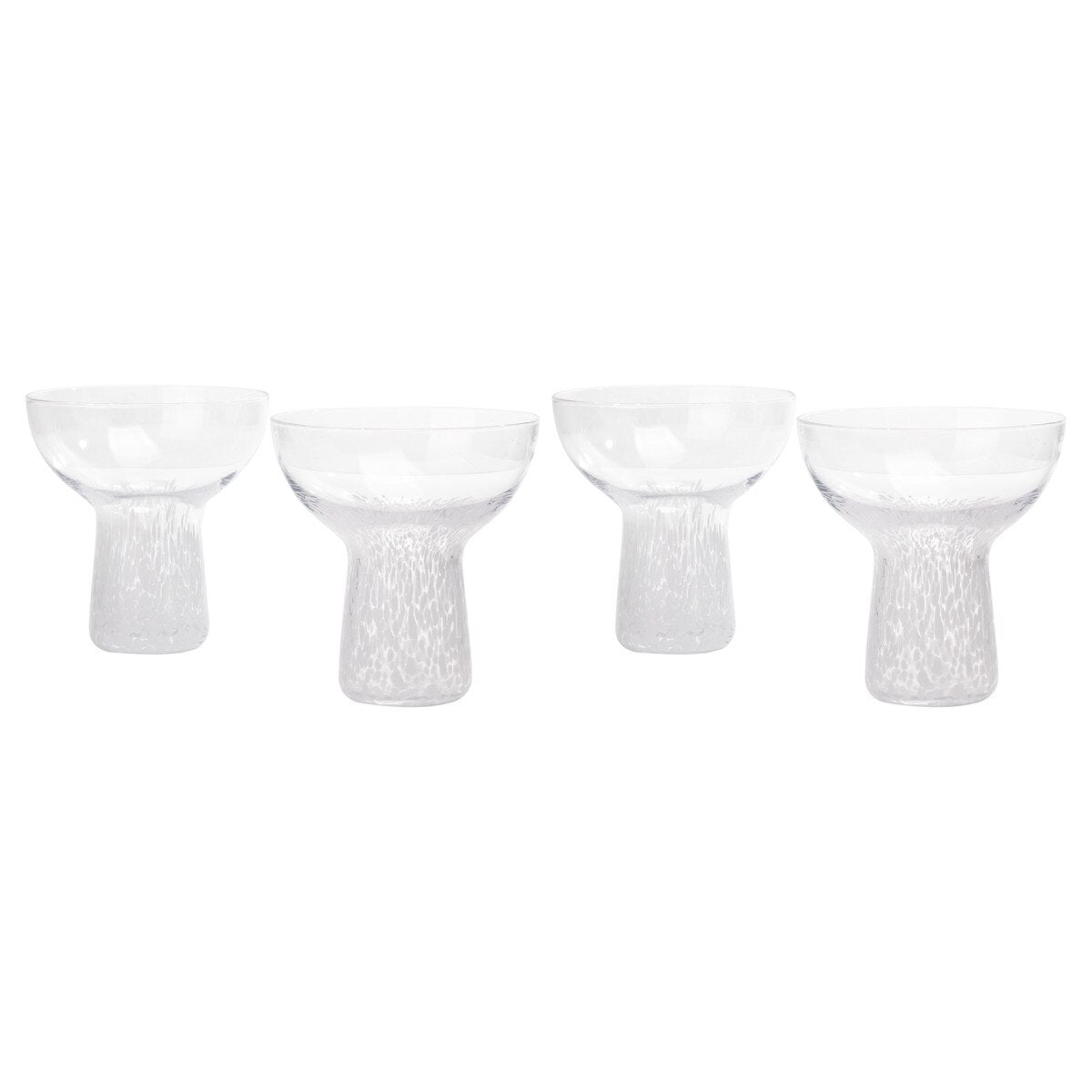 Verre à cocktail Dottie Clear White Dots - Lot de 4