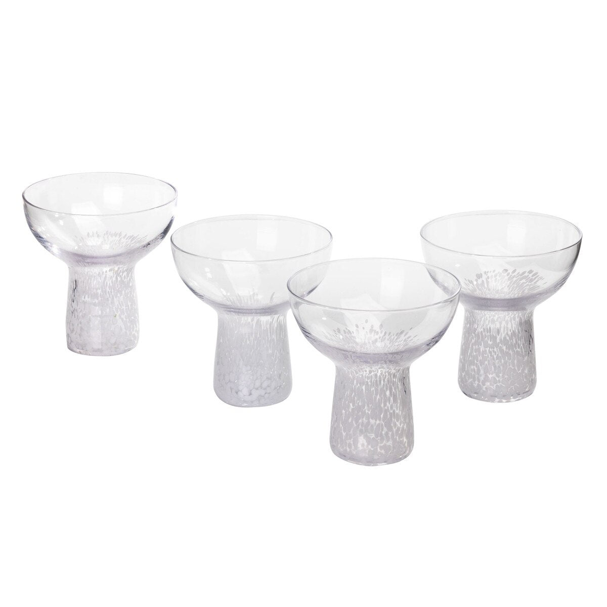 Verre à cocktail Dottie Clear White Dots - Lot de 4