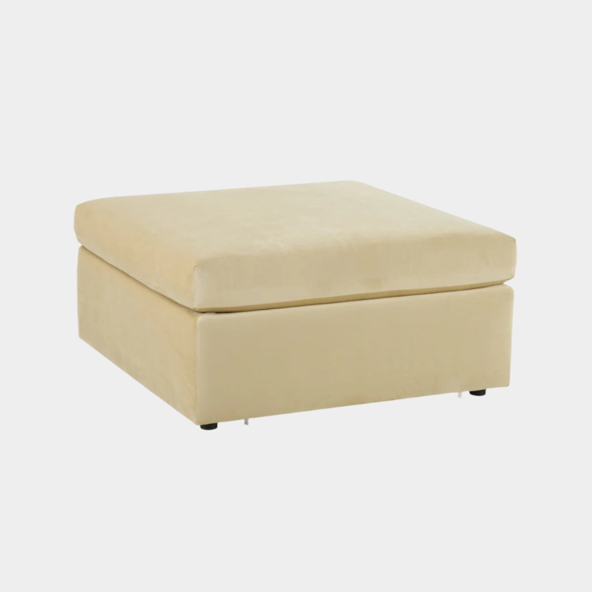 Pouf modulaire en velours champagne Jessie