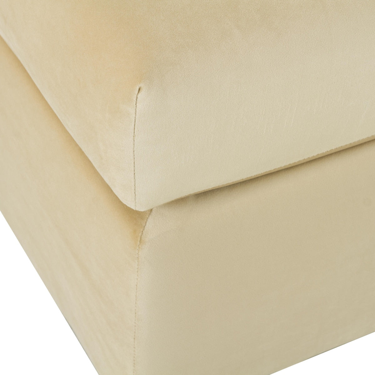 Jessie Champagne Velvet Modular Ottoman