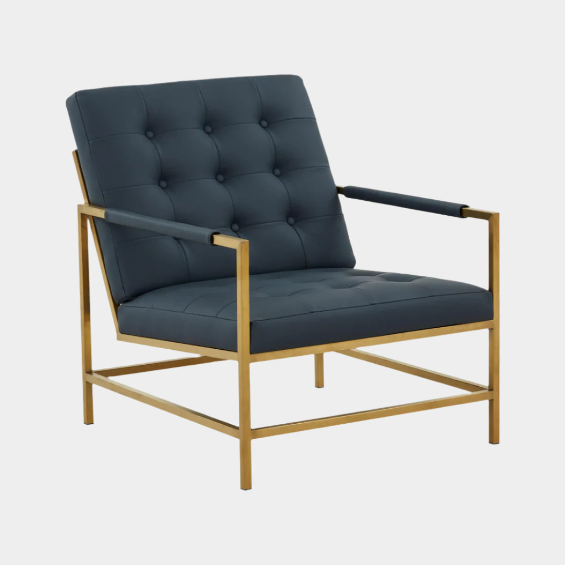 Van Charcoal Vegan Leather Accent Chair
