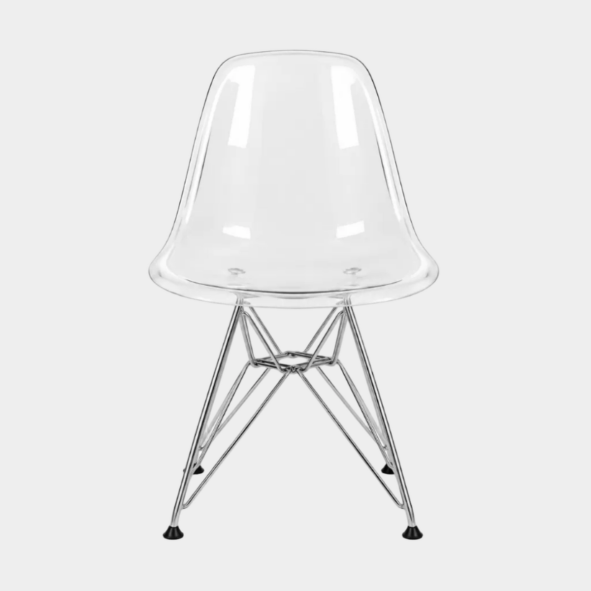 Eames Eiffel Molded Plastic Kids Chair - Chrome legs