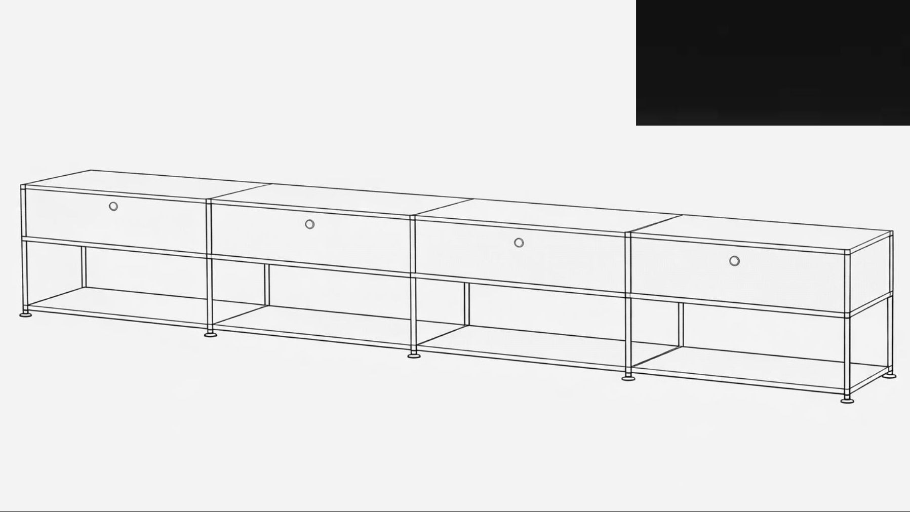 USM Haller Open Media Console