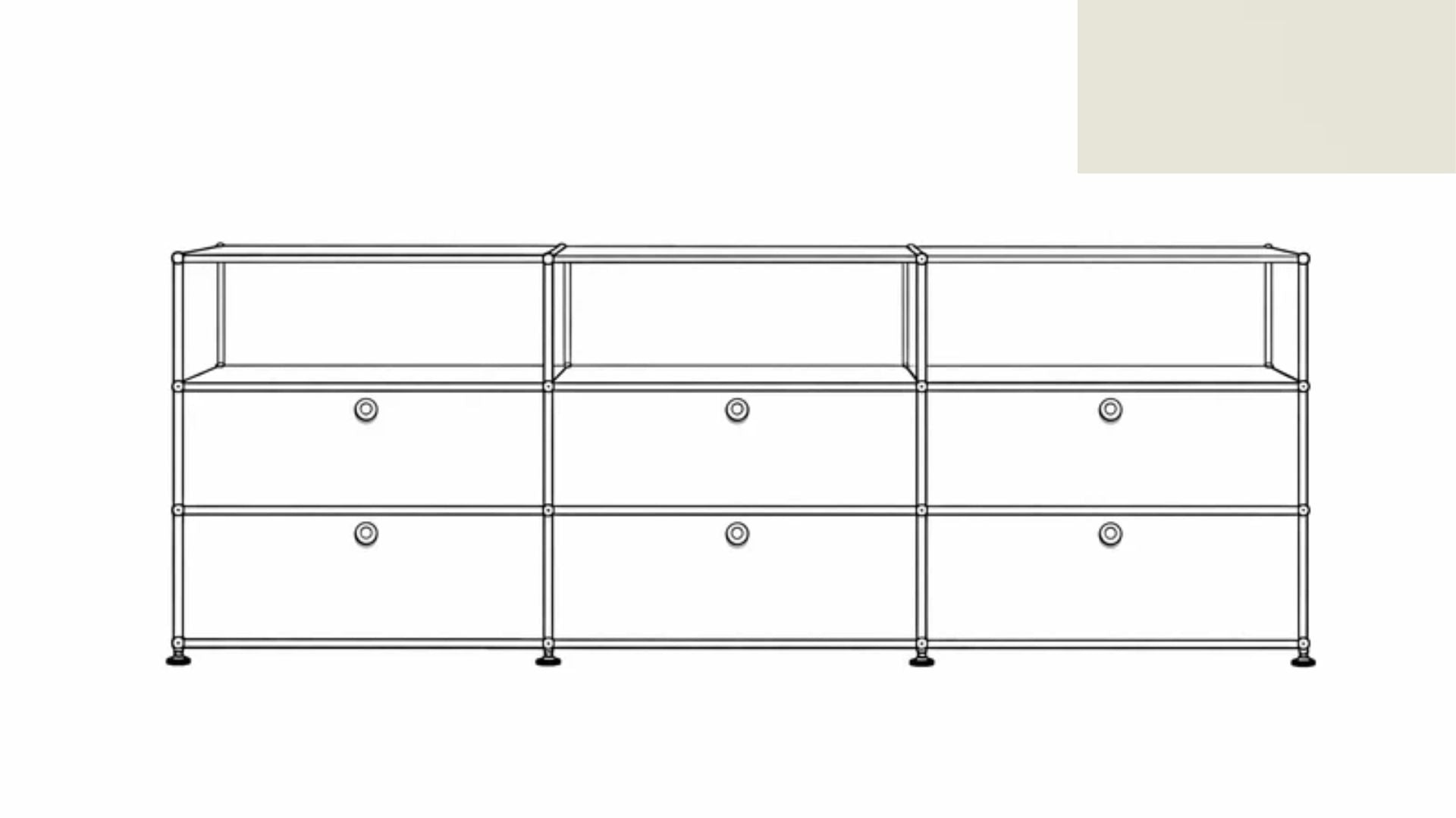 USM Haller G2AF File Credenza