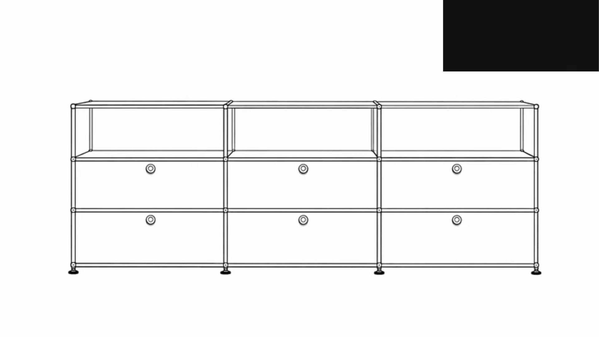 USM Haller G2AF File Credenza