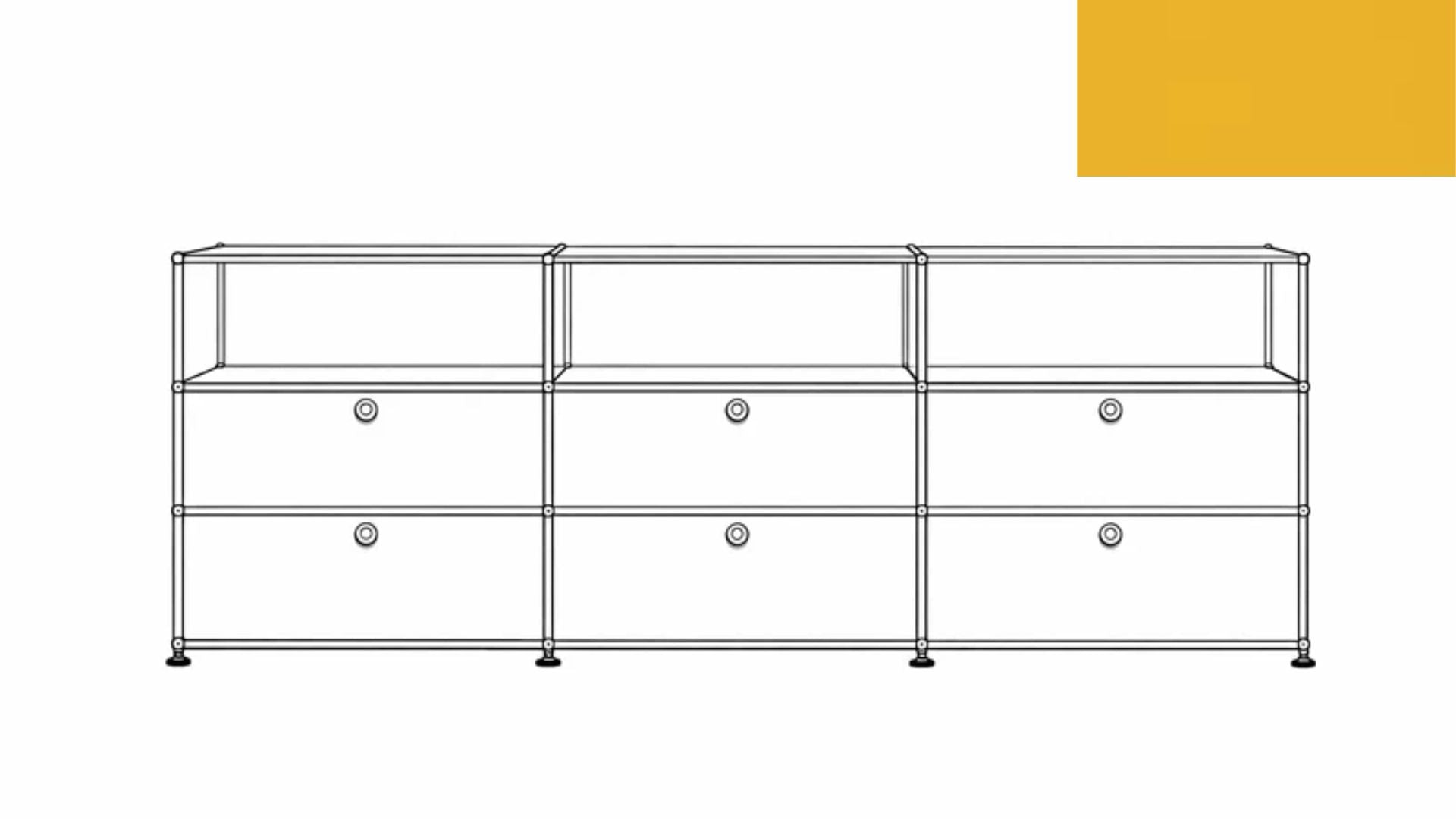USM Haller G2AF File Credenza