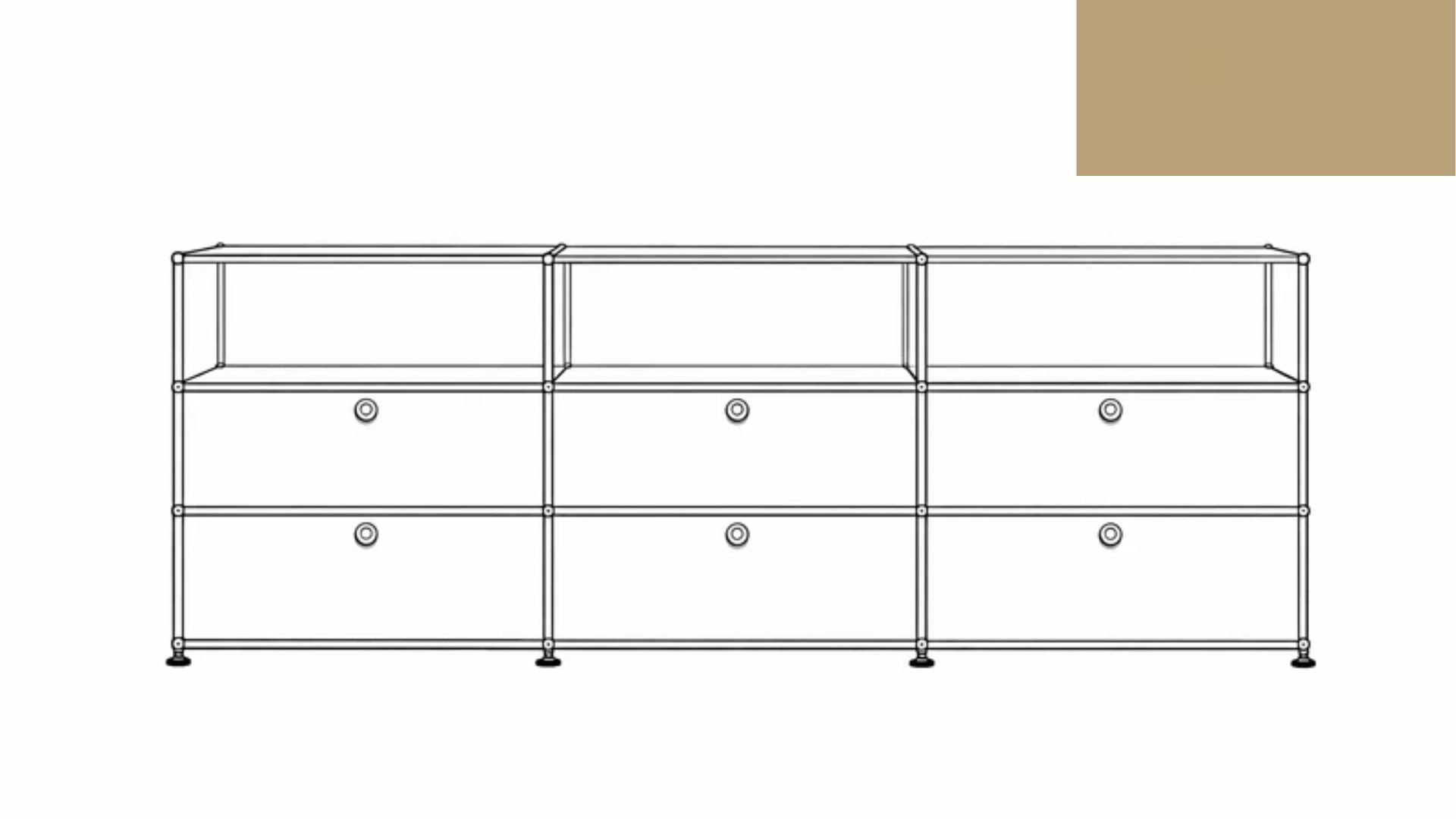 USM Haller G2AF File Credenza