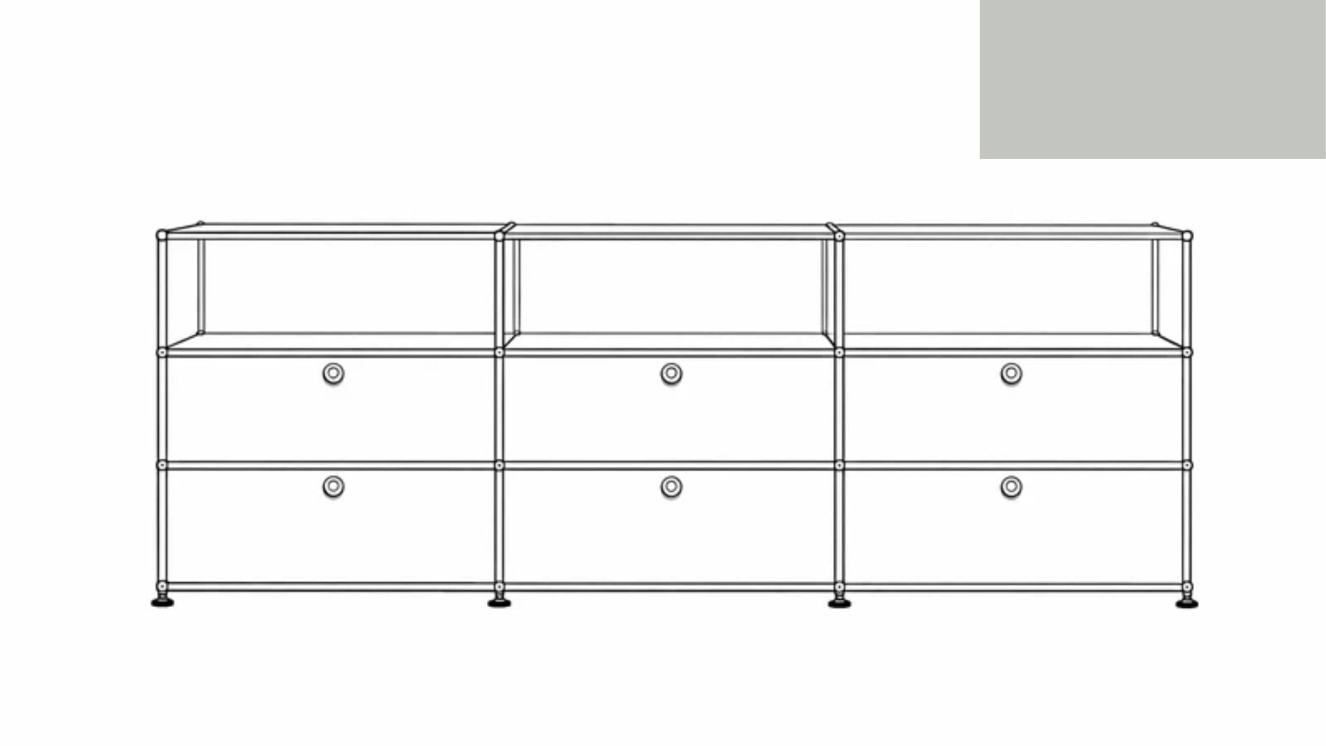 USM Haller G2AF File Credenza