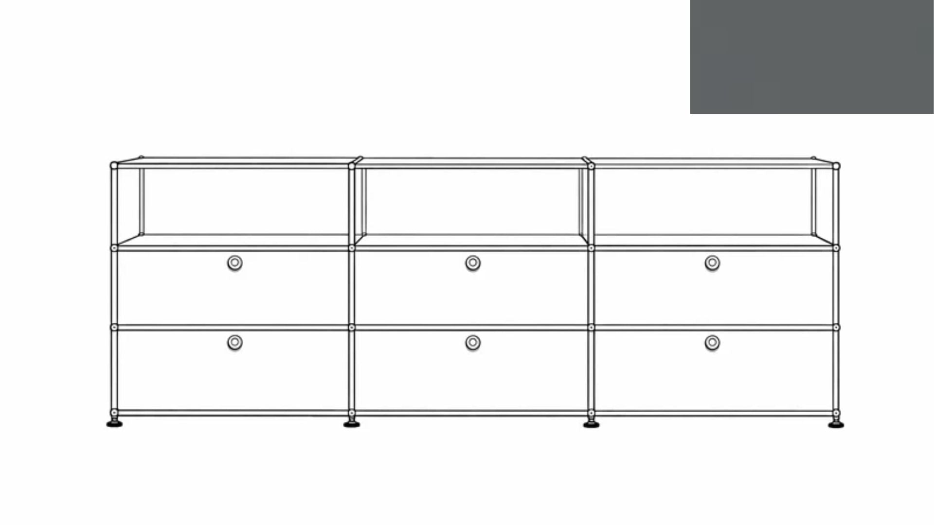 USM Haller G2AF File Credenza