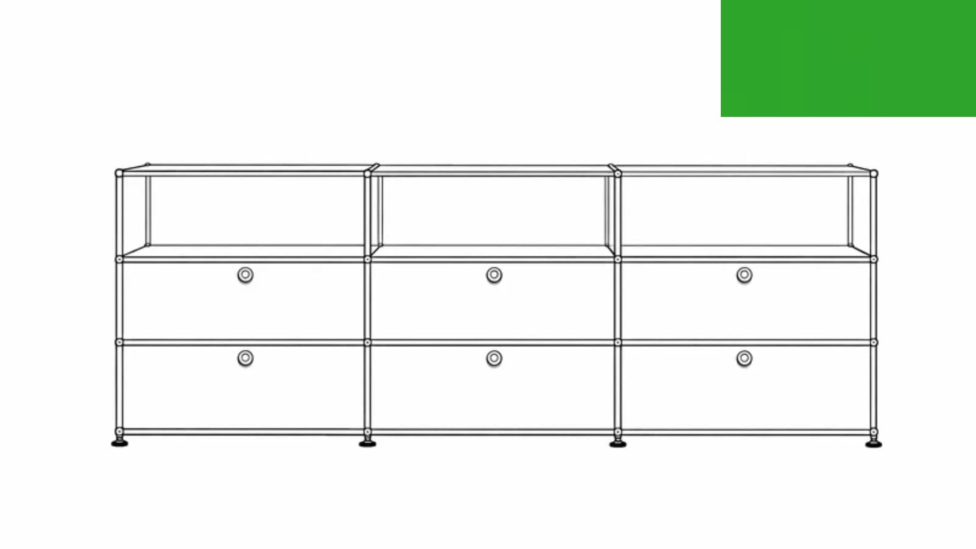 USM Haller G2AF File Credenza