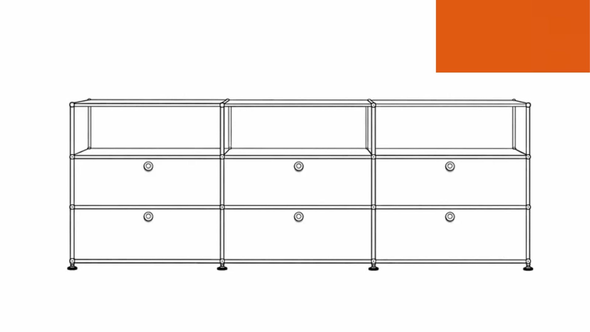 USM Haller G2AF File Credenza