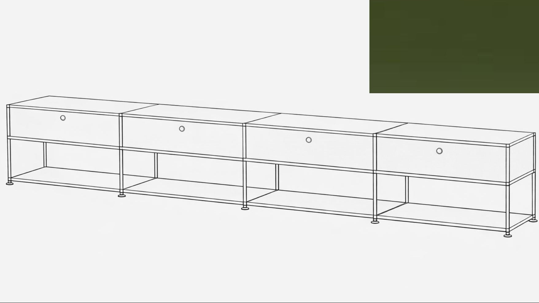 USM Haller Open Media Console