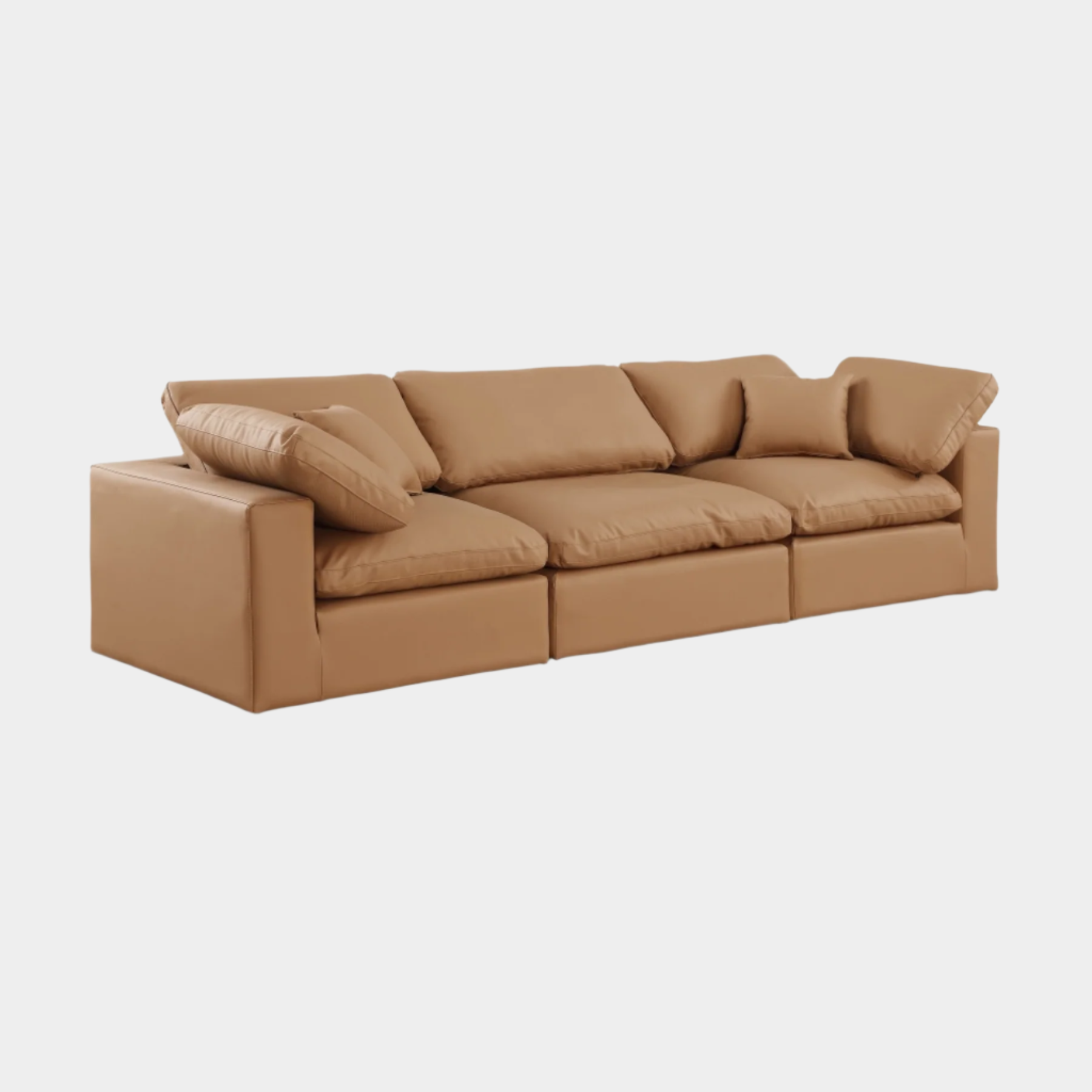 Comfy Vegan Leather Sofa