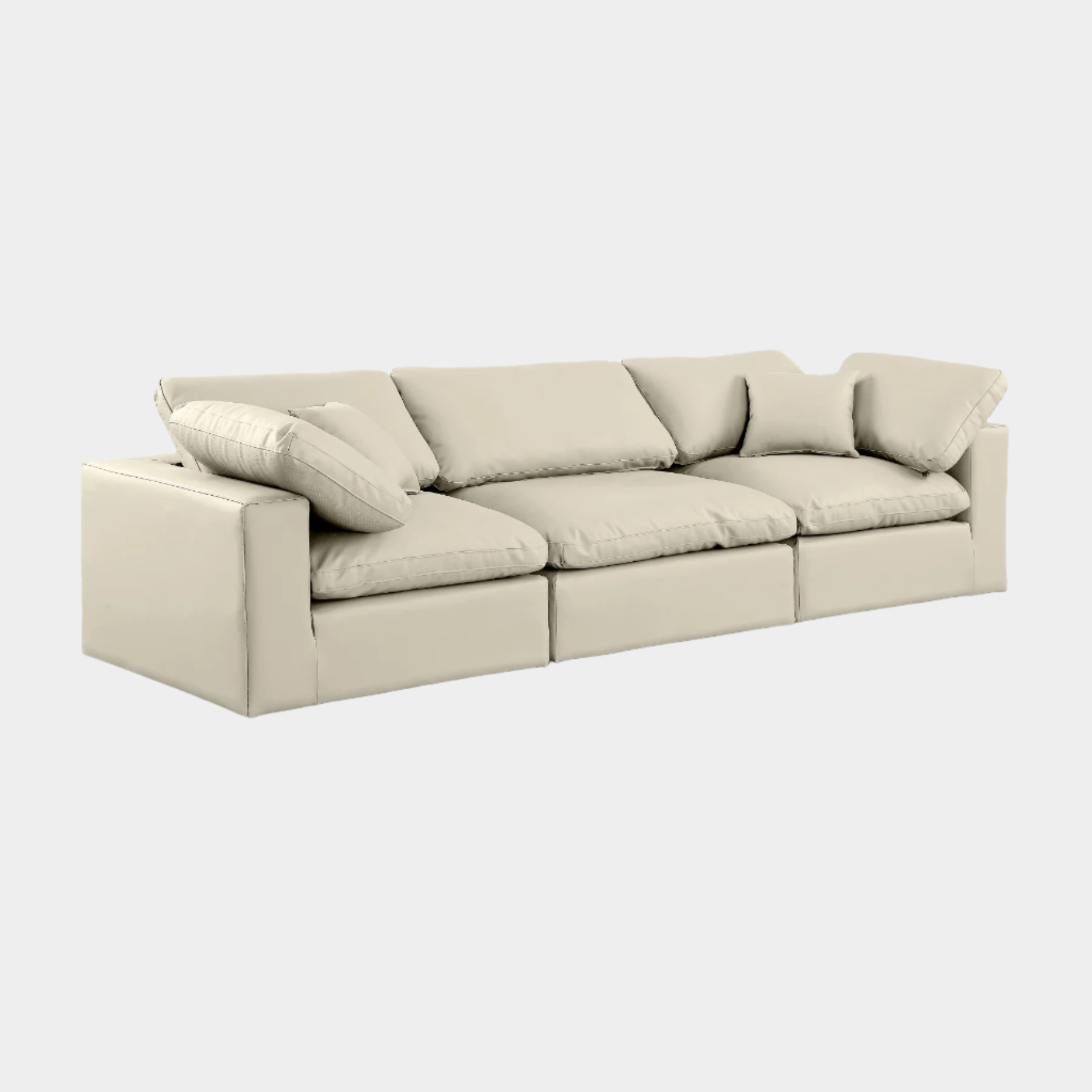 Comfy Vegan Leather Sofa