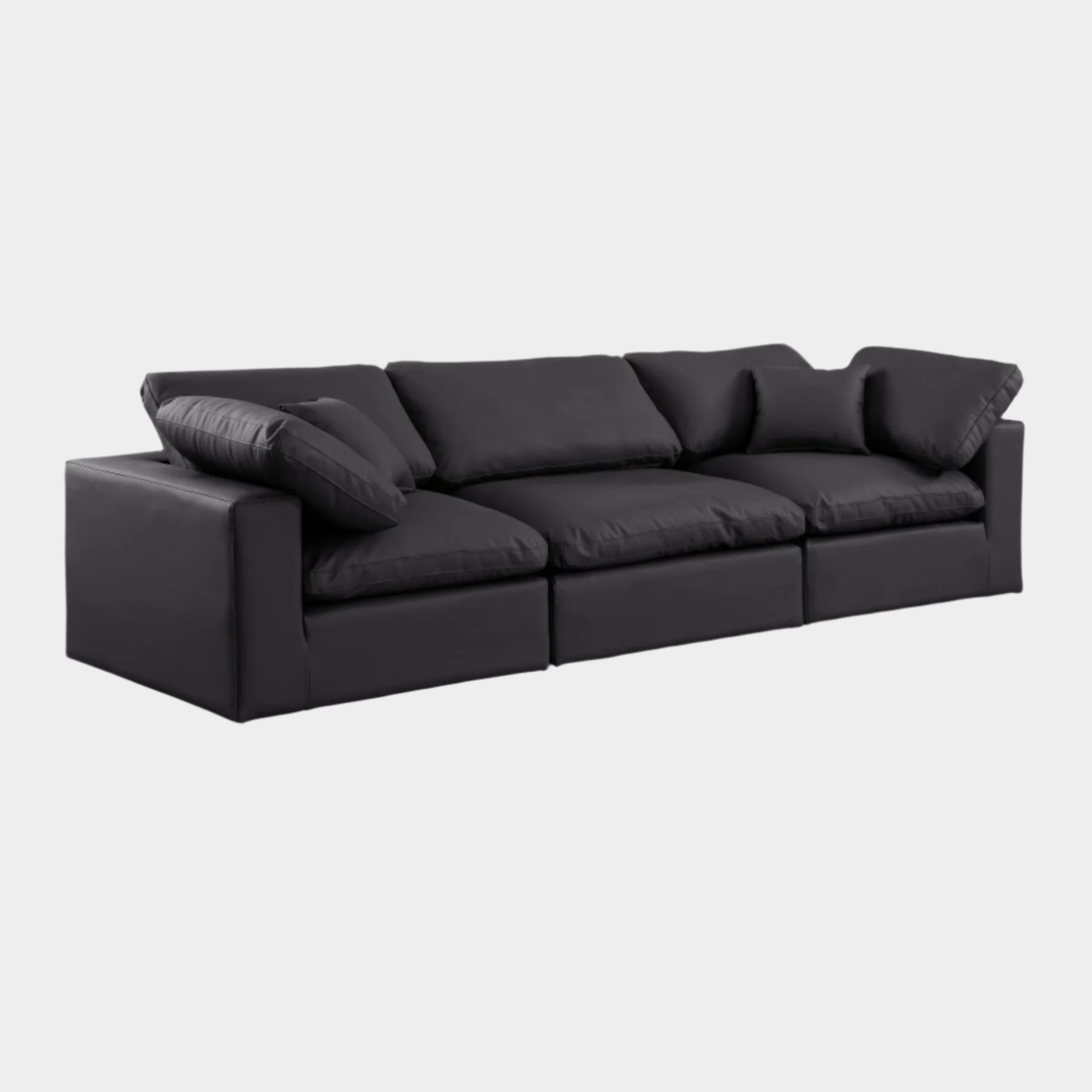 Comfy Vegan Leather Sofa