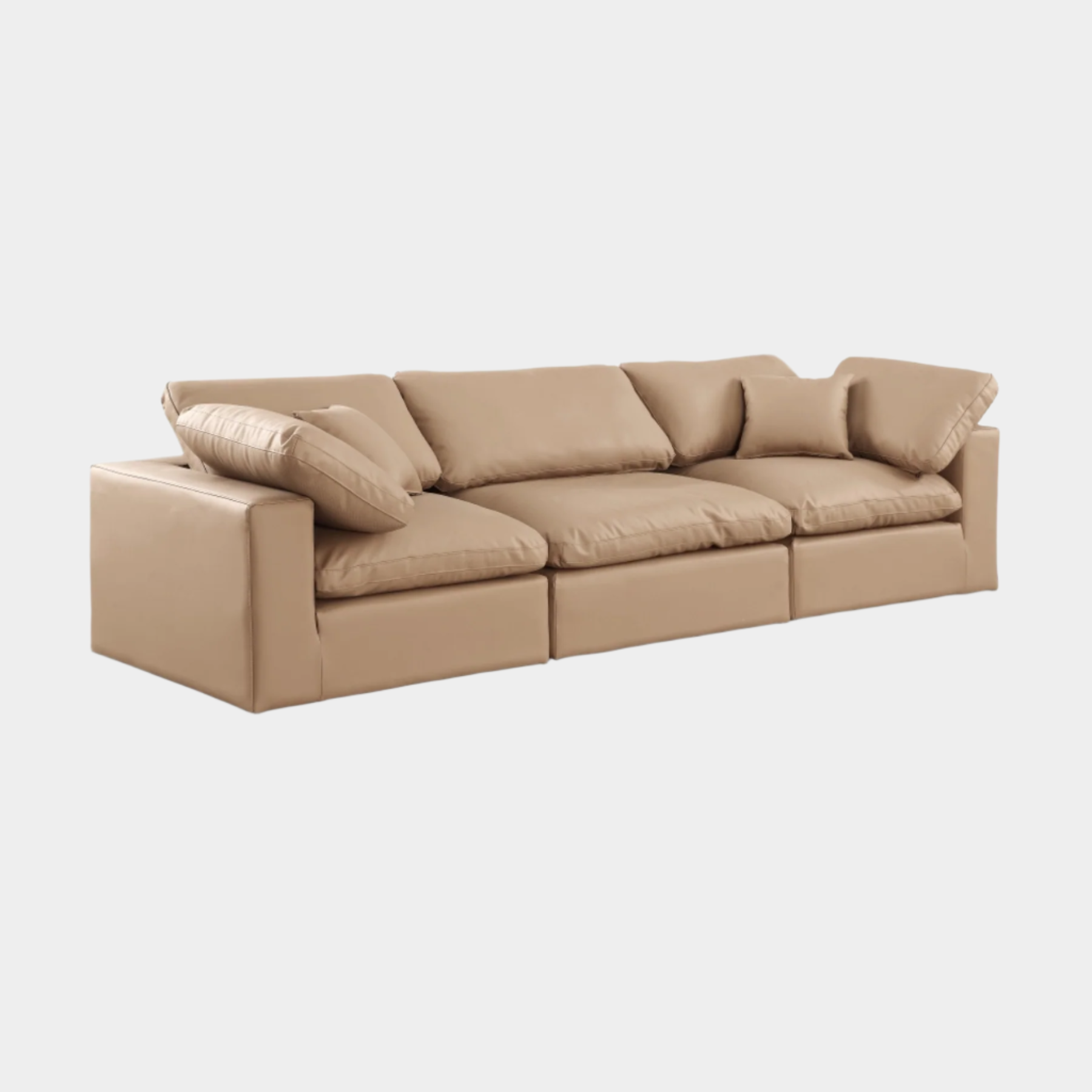 Comfy Vegan Leather Sofa