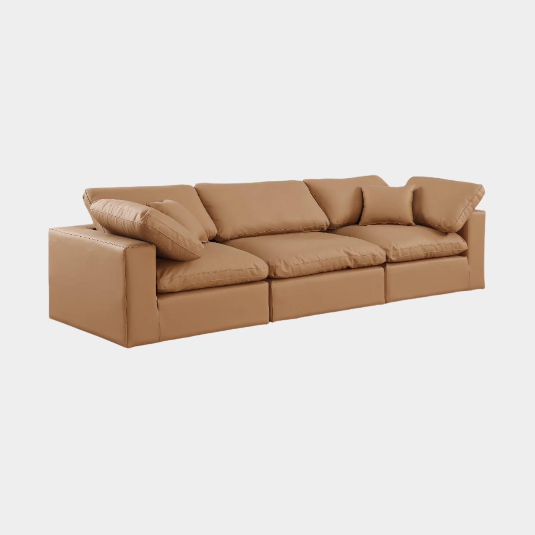 Comfy Vegan Leather Sofa