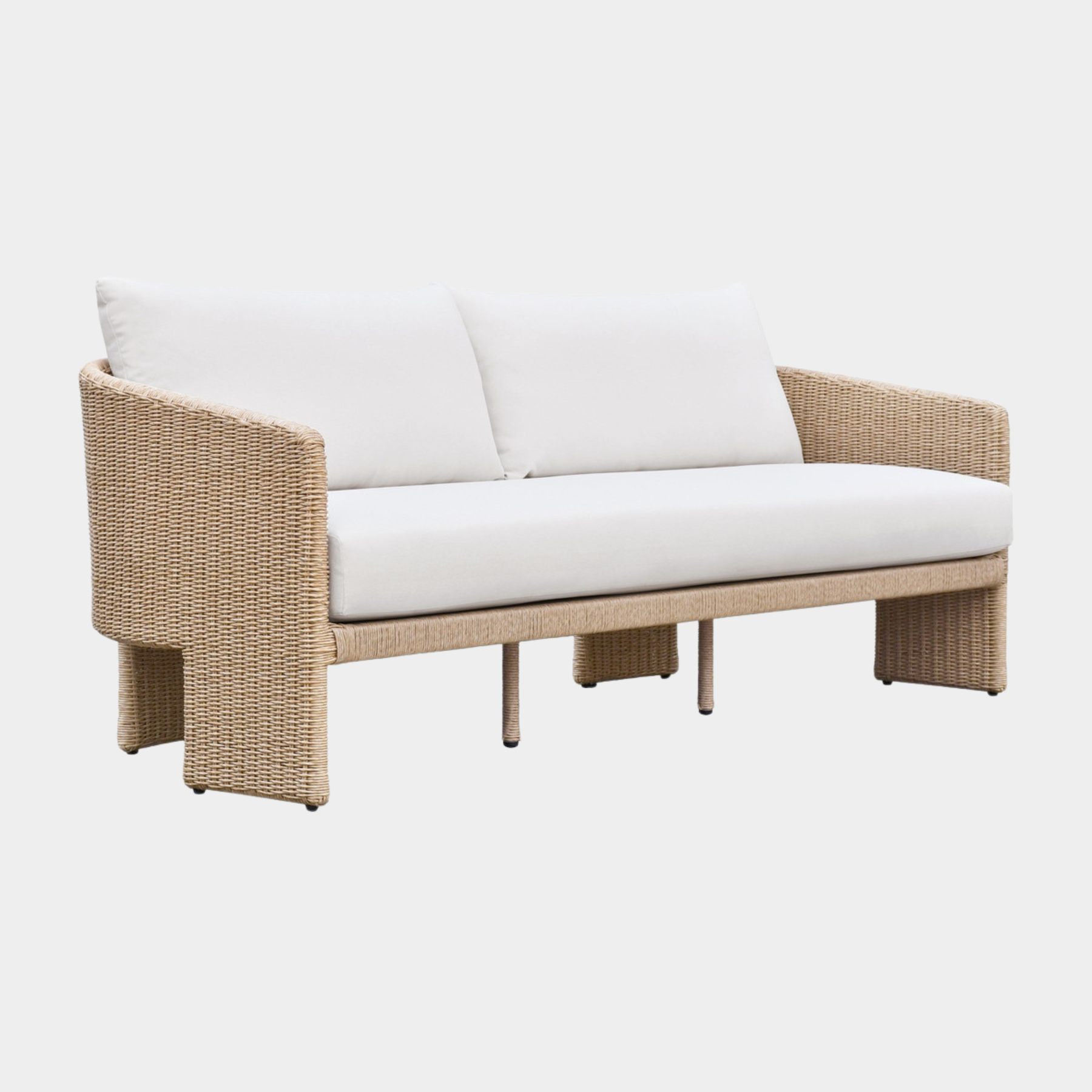 Alexa Cream Performance Fabric Outdoor Sofa