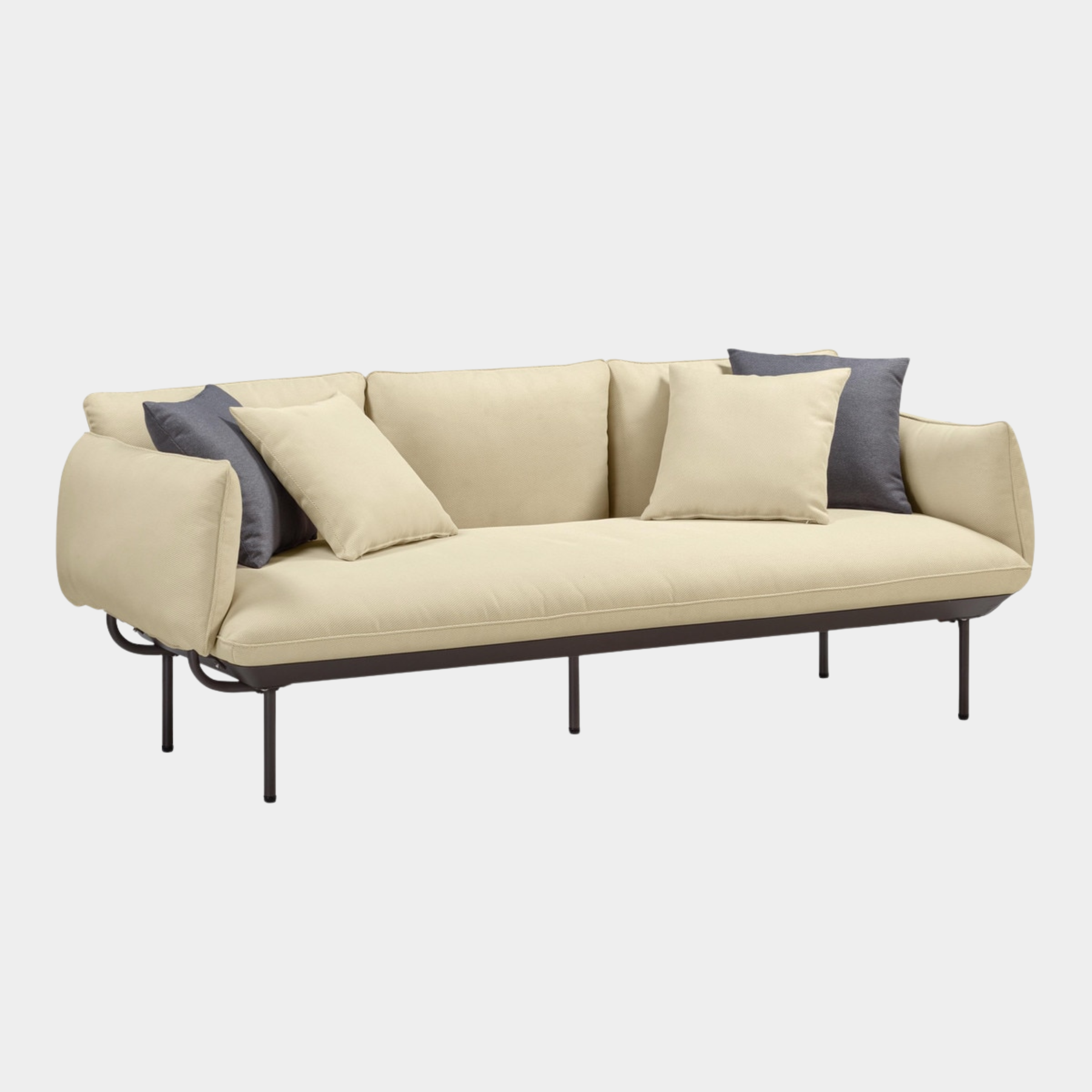 Katti Light Grey and Beige Outdoor Sofa