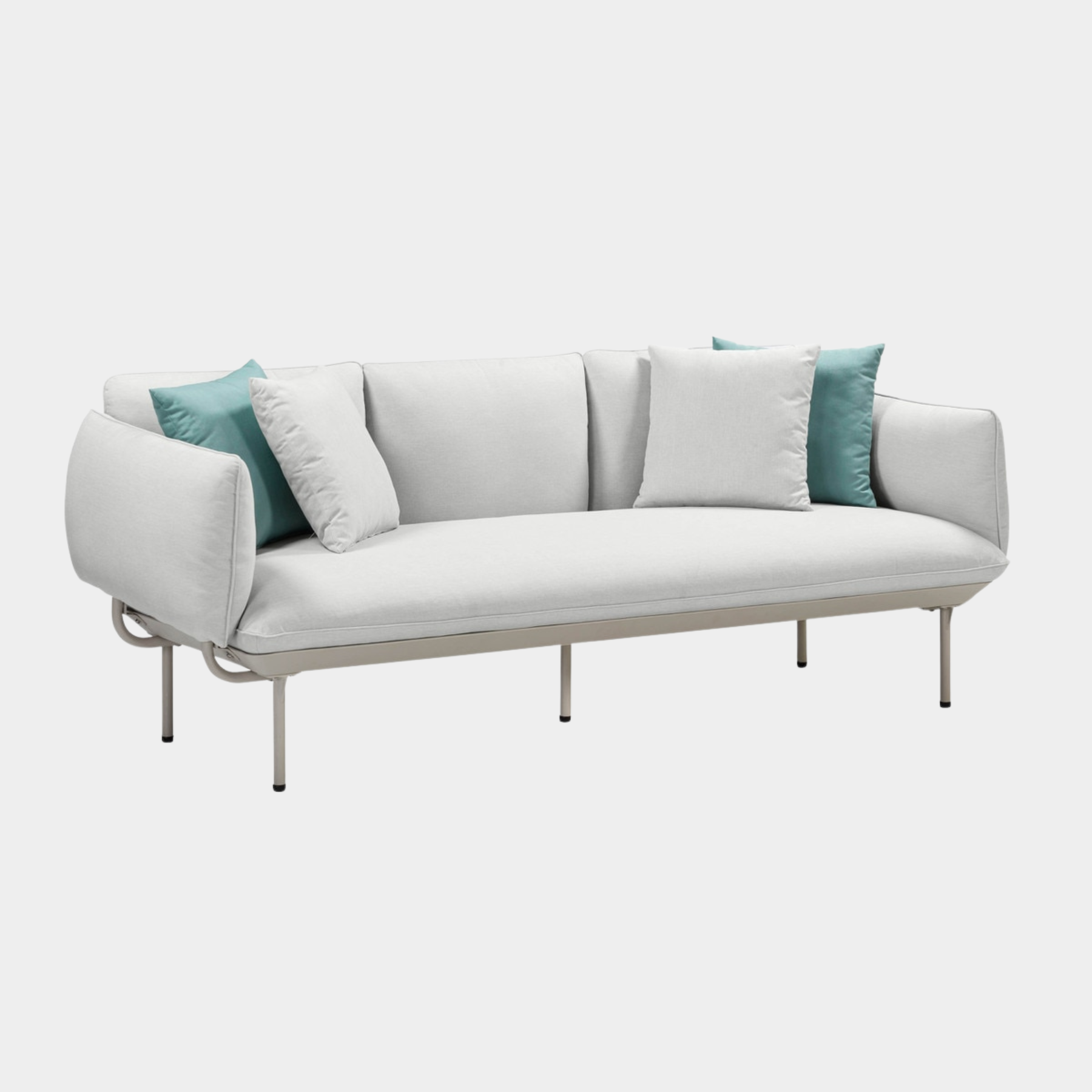 Katti Light Grey and Beige Outdoor Sofa