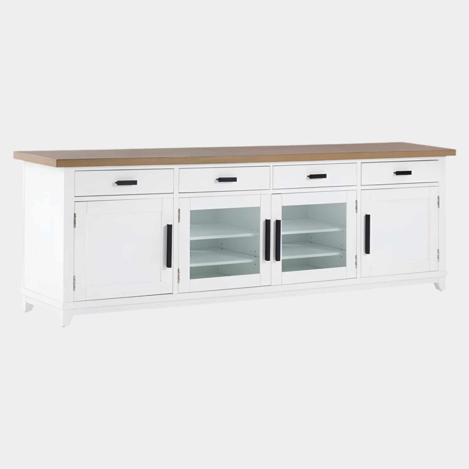 Dover White 92" Entertainment Console