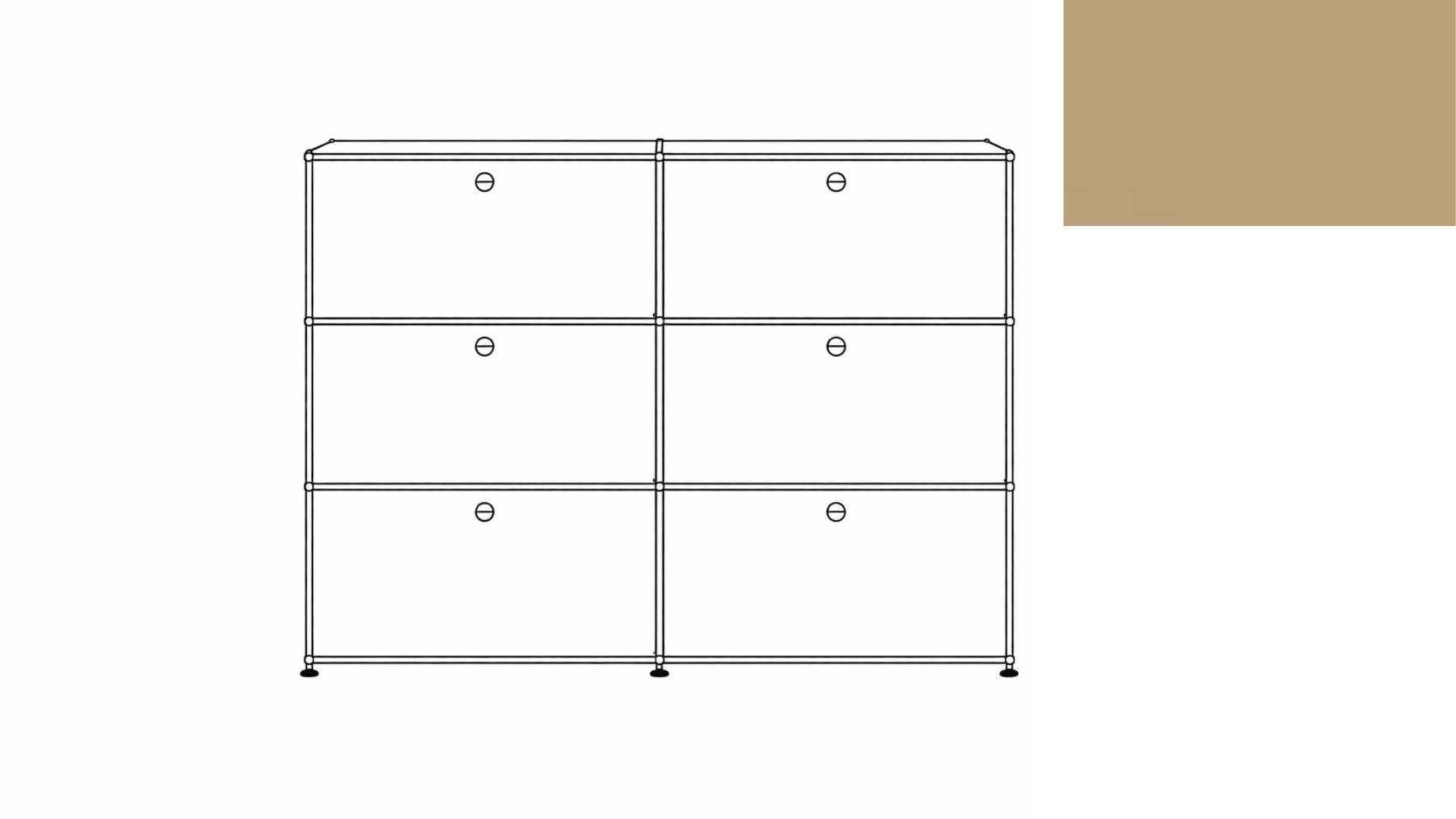 USM Haller G118F File Storage Cabinet