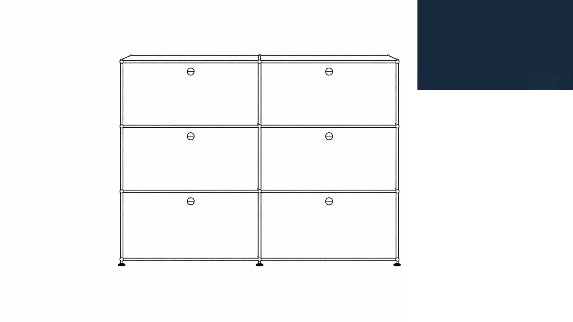 USM Haller G118F File Storage Cabinet