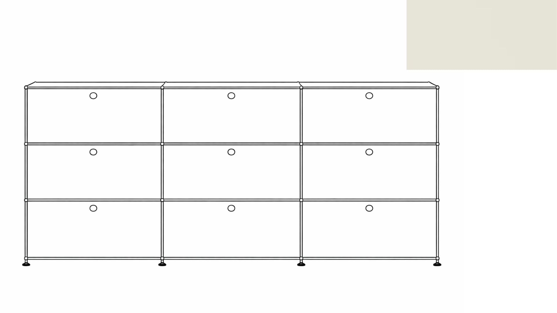 USM Haller G118F File Storage Cabinet