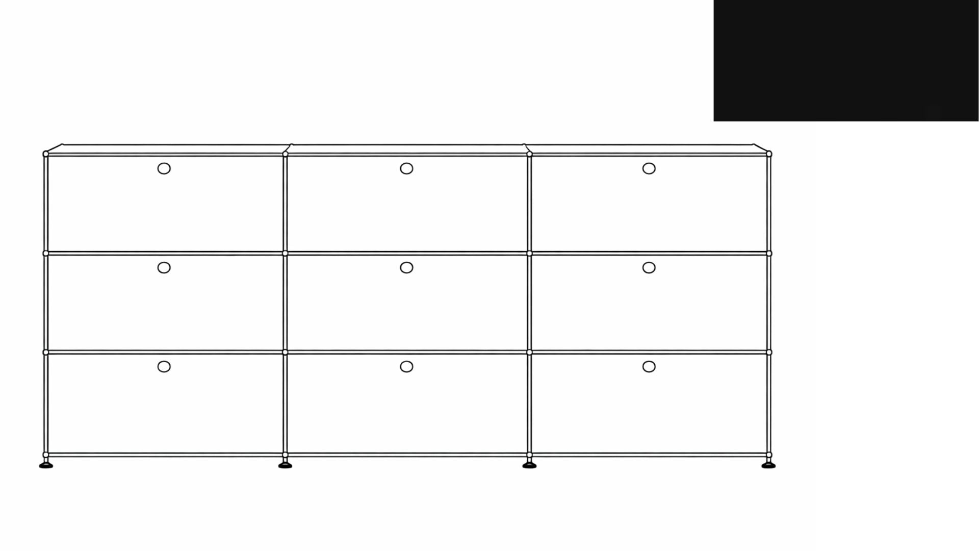 USM Haller G118F File Storage Cabinet